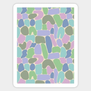 Colorful abstract shapes pattern in cool tones Magnet